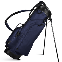 Sun Mountain Golf Canvas & Leather Carry Stand Bag -Golf Clubs Shop 190733CanvasLeatherStandNavy Black