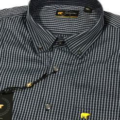 Callaway Jack Nicklaus Black Label By Perry Ellis Mini Plaid Button Down Shirts -Golf Clubs Shop 2ColorsMiniPlaid ClassicNavy1