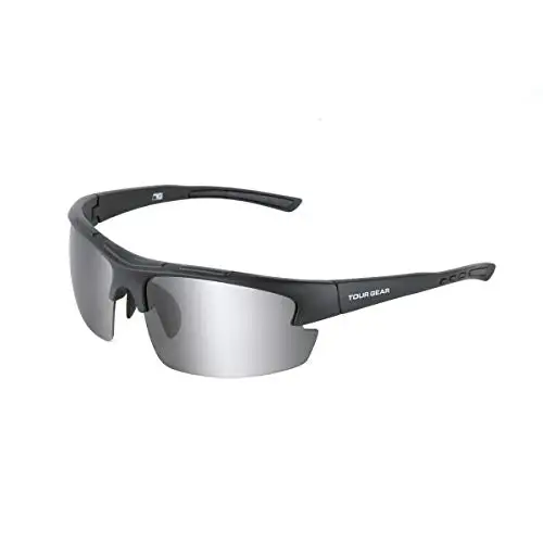 Hireko Tour Gear Men's Semi-Rimless Sunglasses - Matte Black 3 Hireko Tour Gear Men's Semi-Rimless Sunglasses - Matte Black