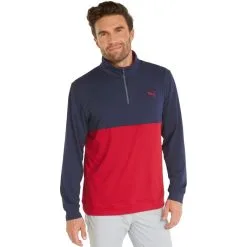 Cobra Golf Puma Men's Gamer ColorBlock 1/4 Zip Golf Jacket -Golf Clubs Shop 3 8deab46f ab1c 4390 8f8d 04f9685dbc94