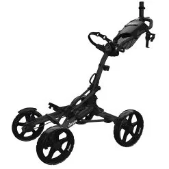 Proactive Clicgear Golf 4-Wheel Push Cart Model 8.0+ -Golf Clubs Shop 8.0 Black Unfolded