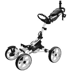 Proactive Clicgear Golf 4-Wheel Push Cart Model 8.0+ -Golf Clubs Shop 8.0 White Unfolded