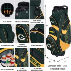Team Golf NFL The Bucket II Team Effort Cart Bag -Golf Clubs Shop Bucket II Cart Bag 102fc232 9a86 4182 a07e 0f314f0f4110