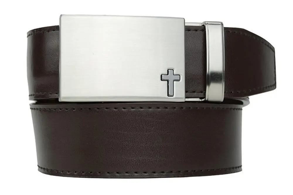 NexBelt Faith Series Classic Cross Nickel Finish With Gunmetal Cross 9 NexBelt Faith Series Classic Cross Nickel Finish With Gunmetal Cross - Image 7