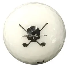 CaddiesShack Custom Jolly Rogers Skull & Crossbones Volvik Crystal Golf Balls -Golf Clubs Shop Crystal White Logo Ball