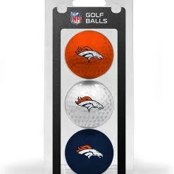 CaddiesShack NFL Golf Balls 3 Ball Gift Pack -Golf Clubs Shop Denver Broncos 3 ball pack NFL
