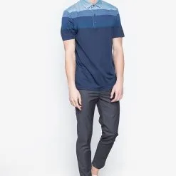 Callaway Jack Nicklaus Black Label By Perry Ellis Engineered Jacquard Polo Shirts -Golf Clubs Shop EngineeredJacquardPolo ClassicNavy4