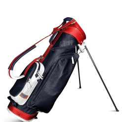 Sun Mountain Golf Leather Carry Stand Bag -Golf Clubs Shop G823274LeatherStandNavy White Red