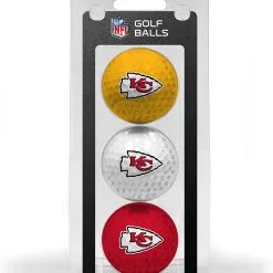 CaddiesShack NFL Golf Balls 3 Ball Gift Pack -Golf Clubs Shop Kansas City Chiefs 3 ball pack NFL