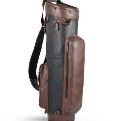 Sun Mountain Golf Leather Cart Bag -Golf Clubs Shop LeatherCartBlack BrownAltShot2