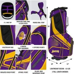 Team Golf NBA The Gridiron III Team Effort Stand Bag -Golf Clubs Shop NBA Gridiron III Stand Bag