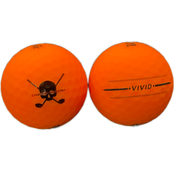 CaddiesShack Custom Jolly Rogers Skull & Crossbones Volvik Vivid Matte Golf Balls -Golf Clubs Shop Orangevivid