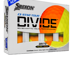 Cleveland Golf Srixon Q-Star Tour Divide Golf Balls - Dozen -Golf Clubs Shop Q StarDivideOrangeYellowBox