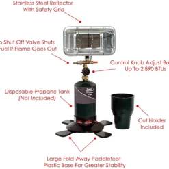 CaddiesShack TexSport Sportsmate Propane Heater Golf Cart Heater 11 CaddiesShack TexSport Sportsmate Propane Heater Golf Cart Heater -Golf Clubs Shop Texsport Sportsmate Propane Heater 4