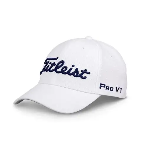 Hireko Titleist Golf Tour Elite Fitted Hat - White/Navy 3 Hireko Titleist Golf Tour Elite Fitted Hat - White/Navy