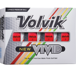 Volvik Vivid Matte Finish Golf Balls - Dozen -Golf Clubs Shop Vivid PINK