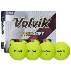 Volvik Vivid Soft Matte Urethane Golf Balls -Golf Clubs Shop Vivid Soft Yellow