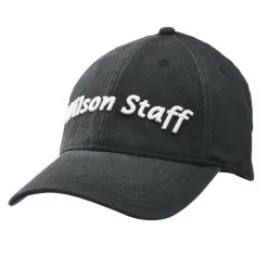 Wilson Staff Relaxed Golf Cap - Assorted Colors -Golf Clubs Shop WGH5900BL WS Tour Relaxed Cap Black Front 1