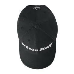 Wilson Staff Relaxed Golf Cap - Assorted Colors -Golf Clubs Shop WGH5900BL WS Tour Relaxed Cap Black Top