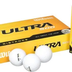 CaddiesShack Wilson Ultra 500 Golf Balls 15 Pack -Golf Clubs Shop Wilson Ultra 500 Distance White Golf Balls