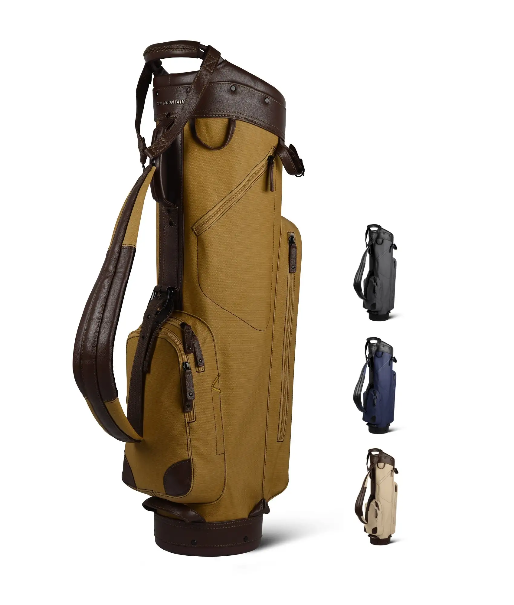 Sun Mountain Golf Canvas & Leather Cart Bag 3 Sun Mountain Golf Canvas & Leather Cart Bag